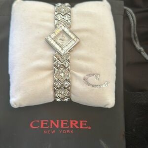 Vintage Art Deco Jeweled Cenere Quartz Watch BW-337